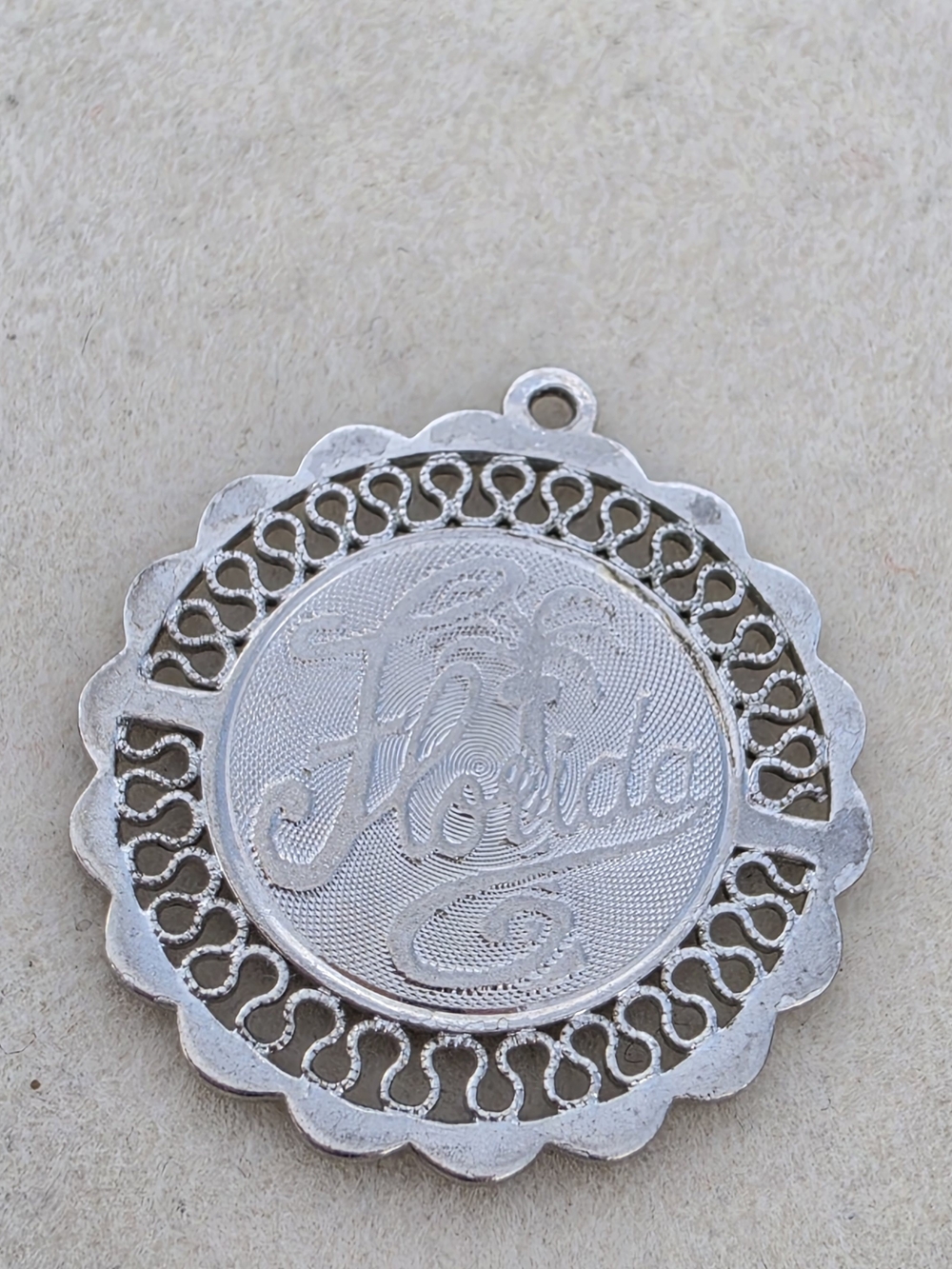 Sterling Silver Florida Filigree Pendant Charm